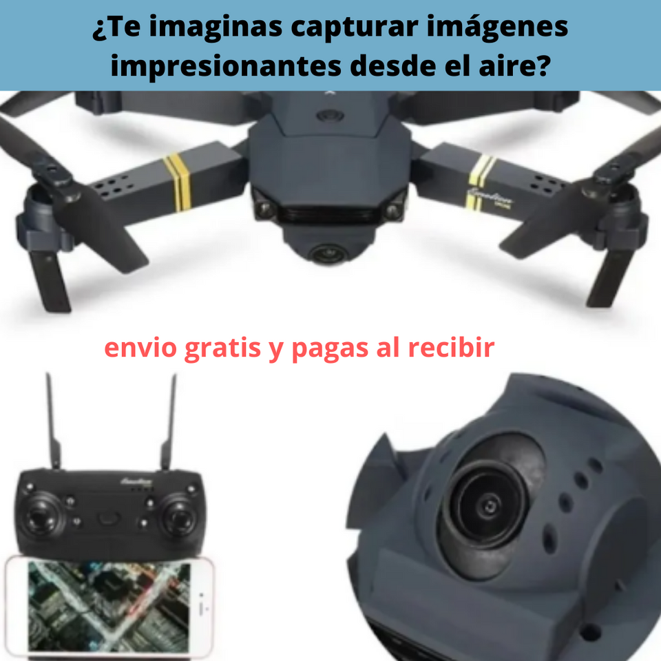 DRON PLEGABLE CON 3 BATERIAS